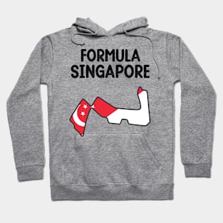 Formula Singapore Racing Circuit Car Map Grand Prix Hoodie